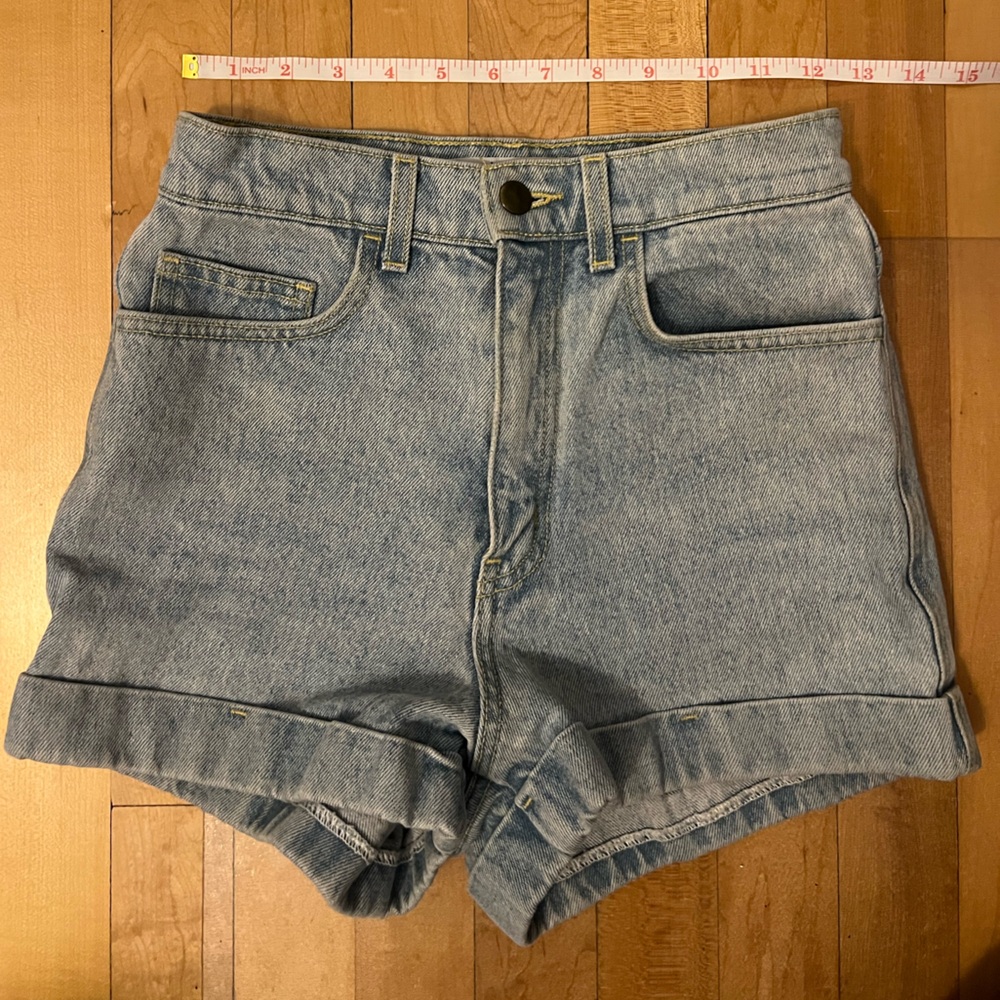 American Apparel Classic High Waisted Jean Shorts